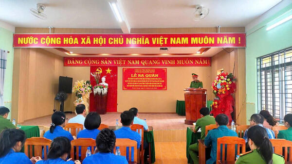 Công an xã Phước Giang ra quân cao điểm tấn công, trấn áp tội phạm, bảo đảm an ninh, trật tự