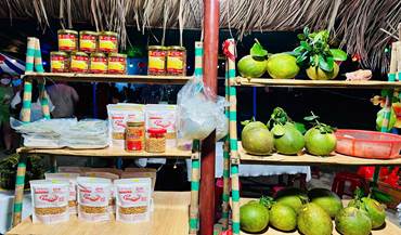 Shelves of food on shelves  Description automatically generated